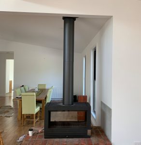 New fireplace installation by Melbourne roof plumber